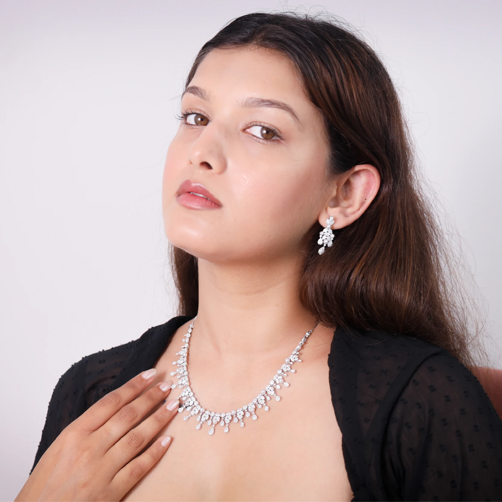 Radiant Cascade Necklace Set