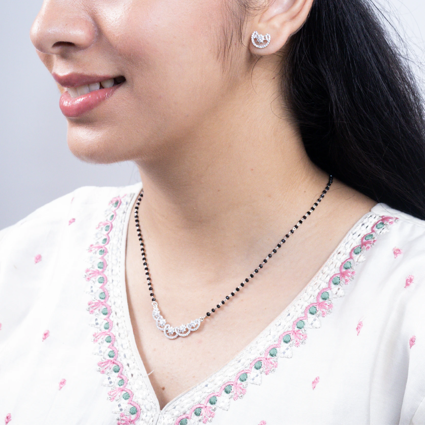 Crescent Mangalsutra Set