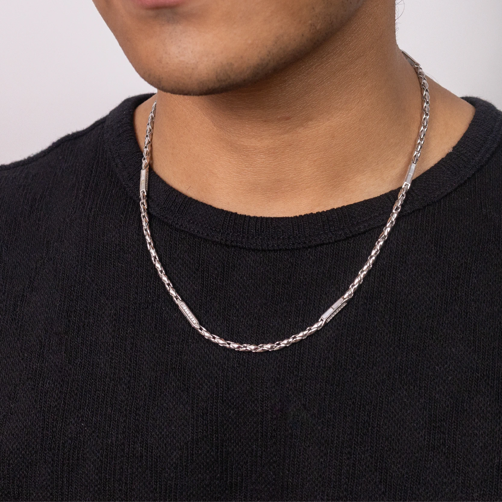 Diamond-Cut Rope Chain