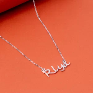 CUSTOMIZABLE NAME CHAIN PENDANT (MADE WITH 925 STERLING SILVER) (UNISEX)