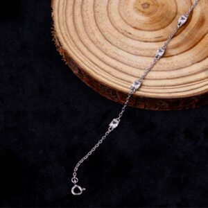 Emerald-cut CZ Dainty Bracelet (MADE WITH PURE 925 STERLING SILVER) HER