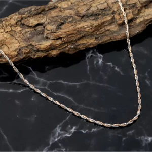 Twisted Dual-Tone Rope Chain
