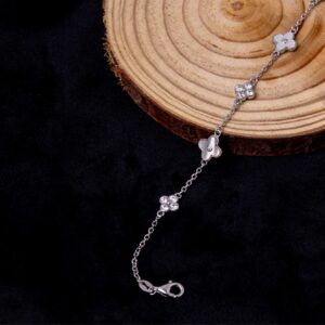 Clover Charm Bracelet (MADE WITH PURE 925 STERLING SILVER) HER