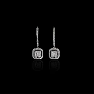 Classic Halo Drop Earrings
