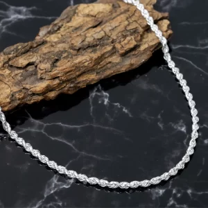 Rope Chain (MADE WITH PURE 925 STERLING SILVER)