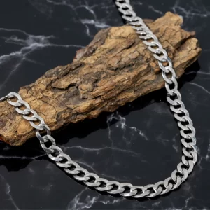 Rhodium Curb Chain (MADE WITH PURE 925 STERLING SILVER)