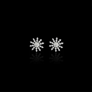 Glittering Snowflake Earrings (Made with Pure 925 Sterling Silver)