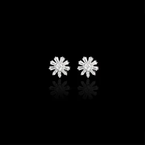 Sparkling Blossom Earrings (Made with Pure 925 Sterling Silver)