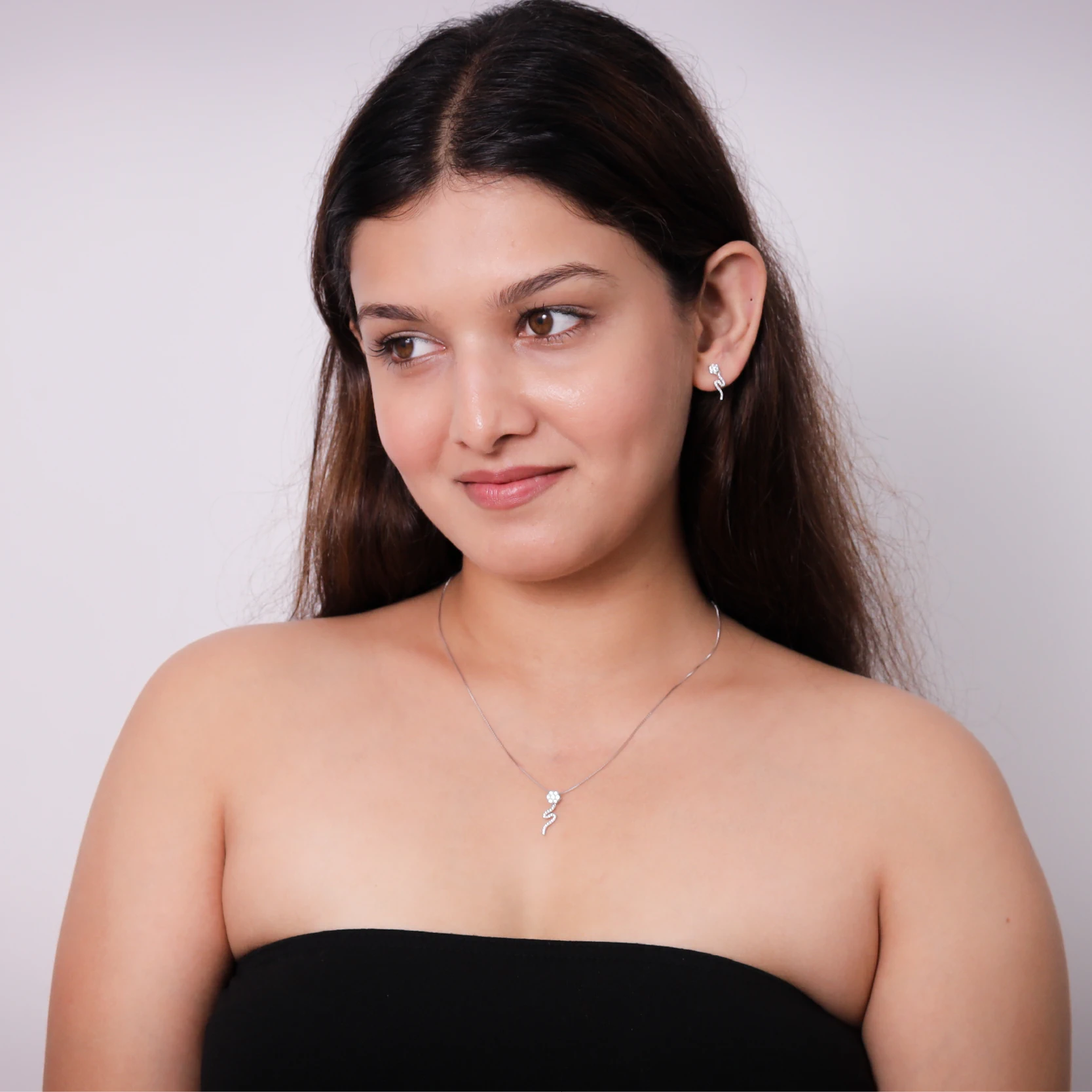 Ethereal Serpent Pendant Chain Set