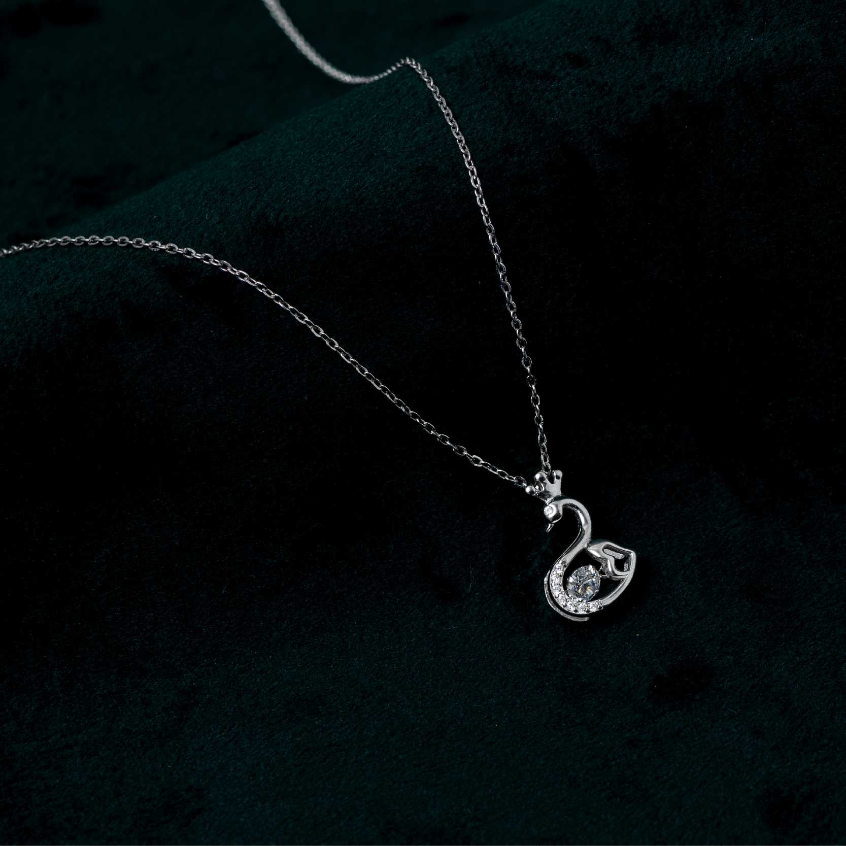 Graceful Swan Pendant Chain (MADE WITH PURE 925 STERLING SILVER)