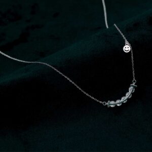Smiley Arc Pendant Chain (MADE WITH PURE 925 STERLING SILVER)