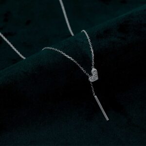 Heartline Drop Pendant Chain (MADE WITH PURE 925 STERLING SILVER)