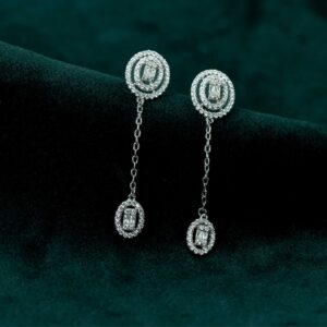 Elegant Crescent Drop Earrings  (MADE WITH PURE 925 STERLING SILVER)