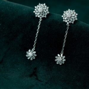 Radiant Bloom Drop Earrings (MADE WITH PURE 925 STERLING SILVER)