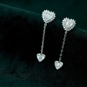 Enchanted Heart Drop Earrings (MADE WITH PURE 925 STERLING SILVER)