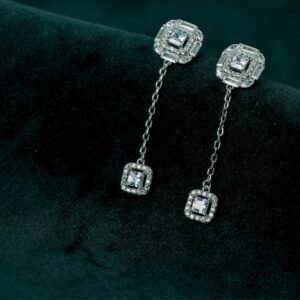Square Drop Earrings (MADE WITH PURE 925 STERLING SILVER)