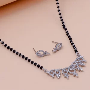 Floral Mangalsutra Set (MADE WITH PURE 925 STERLING SILVER)
