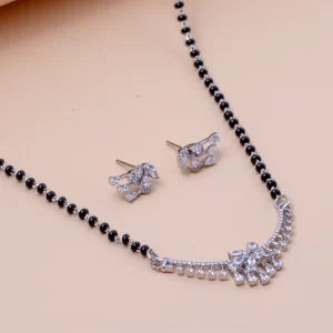 Radiant Bloom Mangalsutra Set (MADE WITH PURE 925 STERLING SILVER)