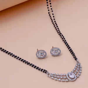 Radiant Oval Mangalsutra Set