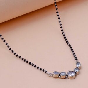 Aurora Crescent Mangalsutra (MADE WITH PURE 925 STERLING SILVER)
