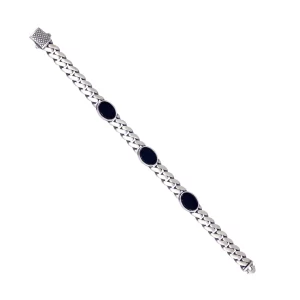 Noir Stone Cuban Link Bracelet