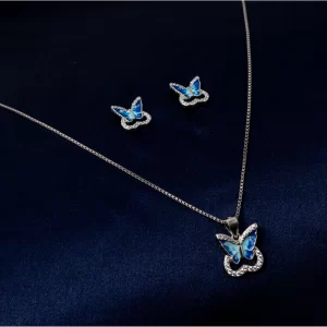Butterfly Pendant Chain Set