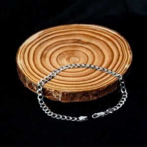 Classic Curb Silver Bracelet (MADE WITH PURE 925 STERLING SILVER) UNISEX