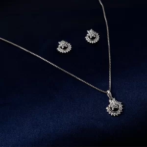 Luminous Starburst Pendant Chain Set