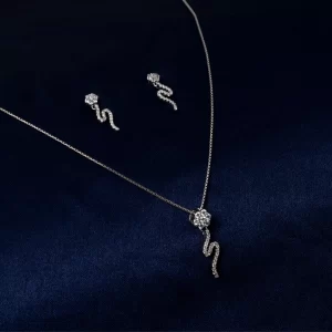 Ethereal Serpent Pendant Chain Set