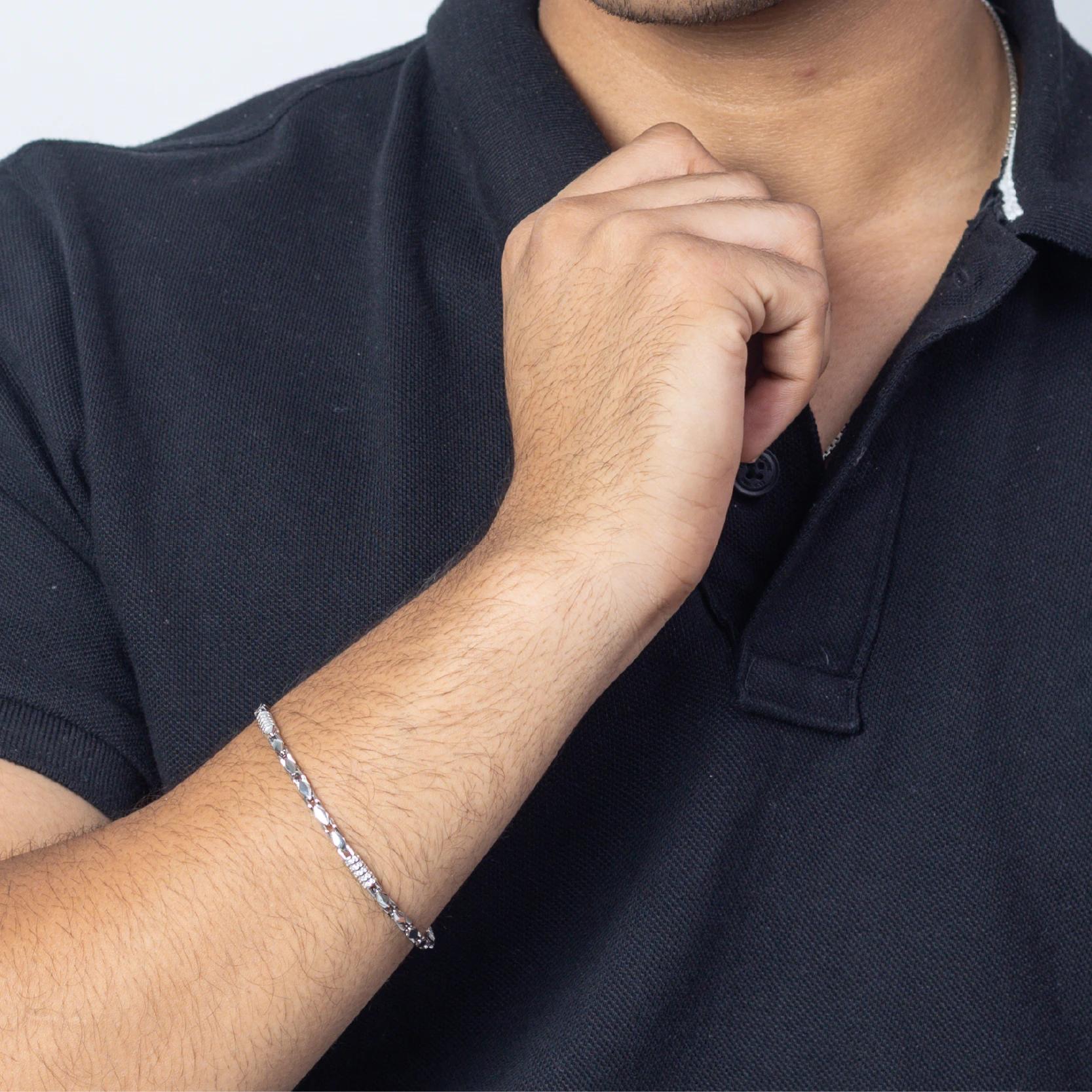 Silver Vine Twist Bracelet