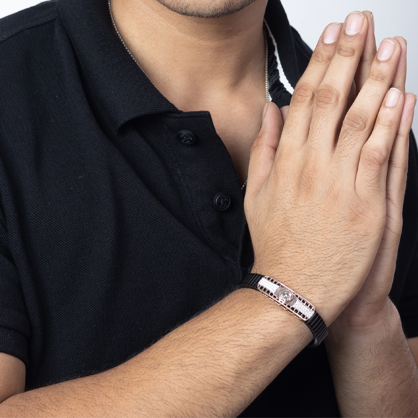 Comfort Fit CZ Bar Bracelet
