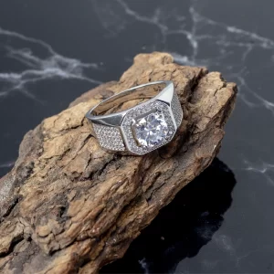 Baguette and Princess-Cut Ring