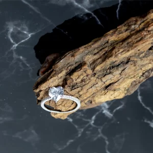 The Heartbeat Solitaire Ring (Made with Pure 925 STERLING SILVER)