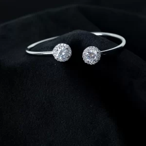 Regalia Twin Solitaire Kada (MADE WITH PURE 925 STERLING SILVER) HER