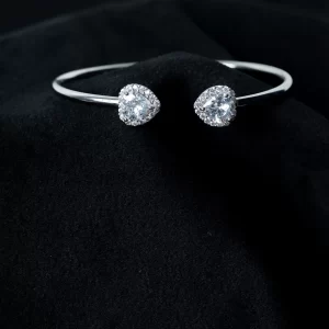 Amour Heart Halo Kada (MADE WITH PURE 925 STERLING SILVER) HER