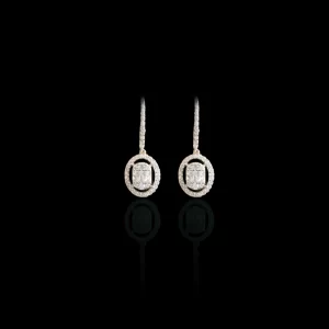 Radiant Halo Drop Earrings (MADE WITH PURE 925 STERLING SILVER)