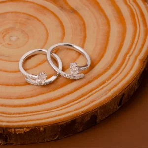Rose Petal Toe Ring (MADE WITH PURE 925 STERLING SILVER)