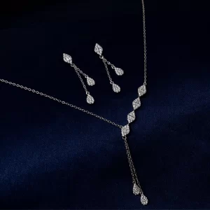 Teardrop Cascade Y-Chain Set (MADE WITH PURE 925 STERLING SILVER)