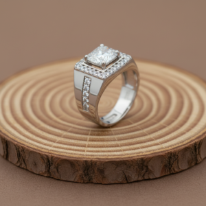 Cushion Halo and Channel-Set Ring (Made with Pure 925 Sterling Silver)
